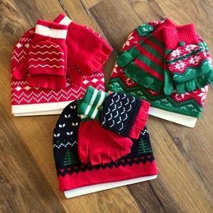 Stocking caps and Matching Gloves
